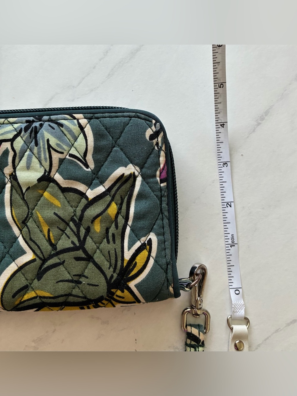 Vera Bradley Quilted Floral Wristlet Wallet - Green, Purple, Pink, Yellow - Picture 5 of 6